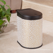 Gold Cloud Leather Press Waste Bin (H-3LC)